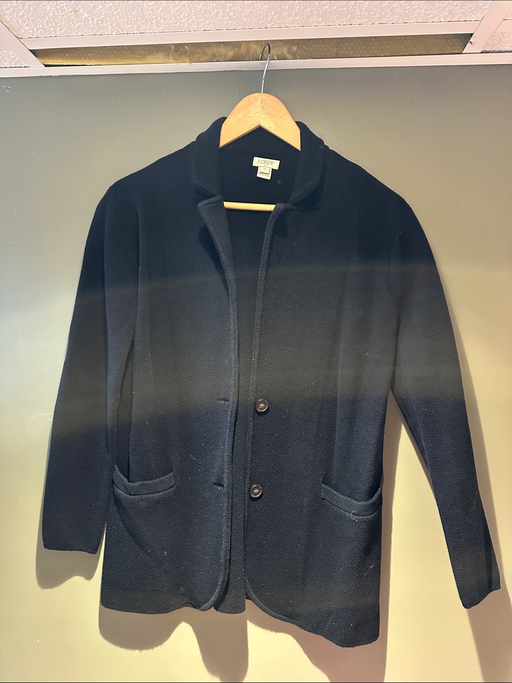 J. Crew Womens Black Knit Button Cardigan Jacket sz XS Gently Worn